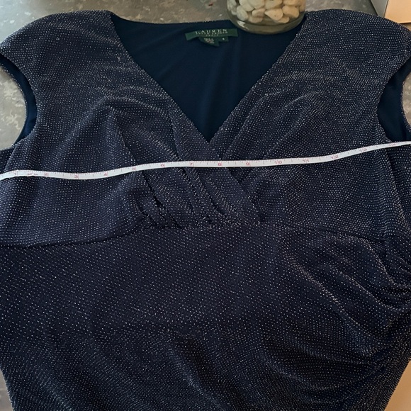 Ralph Lauren Dresses & Skirts - Ralph Lauren Navy Sparkle V-Neck Wrap Dress
